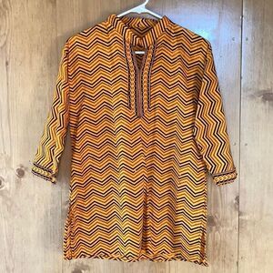 ZigZag Print ¾ Sleeve Tunic